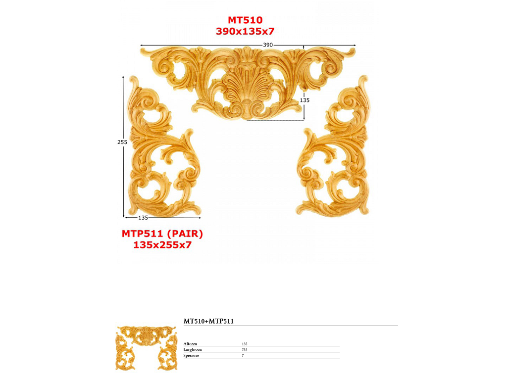 prumtp511mt510bu.png Centri Legno Faggio w390xh135xd7+w255xh135x7 Pru - immagine 1