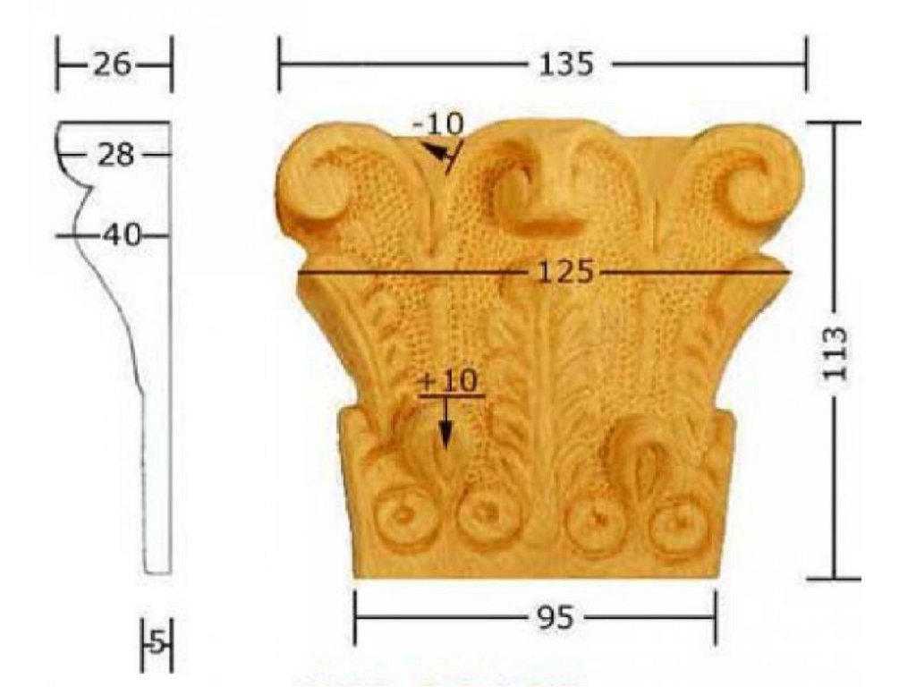 prumuop197bu.png Capitello Legno Faggio w135xh113xd40 Pru - immagine 1