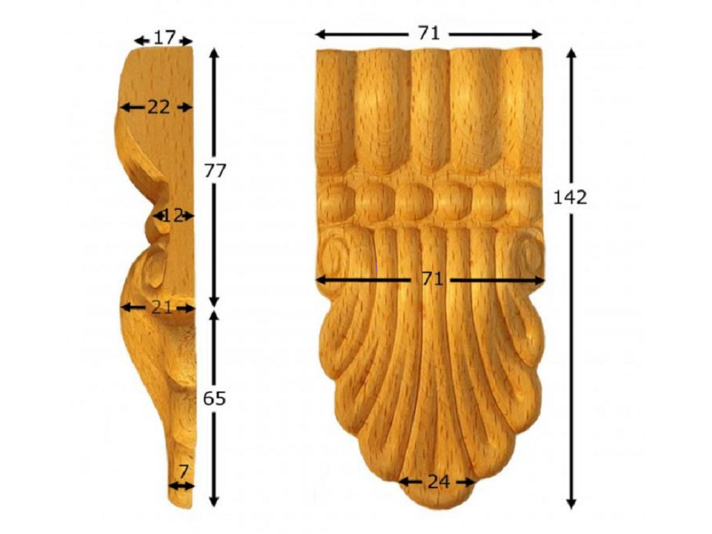 prumuop265bu.png Capitello Legno Faggio w72xh143xd22 Pru - immagine 1