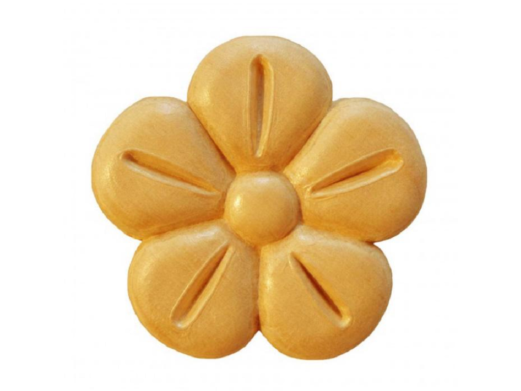 pruom17bi.png Rosetta Rotonda Legno Betulla w55xh55xd6 Fiore Pru - immagine 1