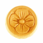 Rosetta Rotonda Legno Faggio w45xh45xd7 Fiore  Pru