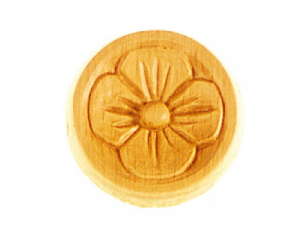 prurr11bu.png Rosetta Rotonda Legno Faggio w45xh45xd7 Fiore Pru - immagine 1