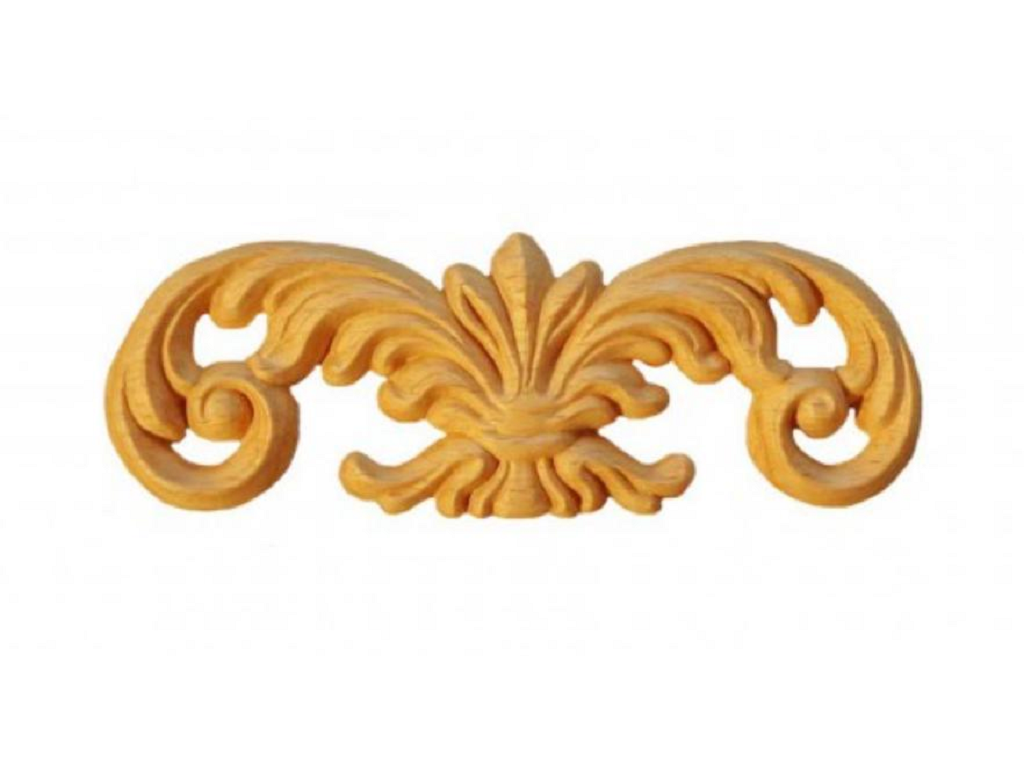 prusk639bu.png ORNAMENTO LEGNO FAGGIO W155xH50xD8-W125xH40xD8 prodotto da PRU - immagine 1