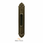 Maniglia Incasso Ovale Porta Scorrevole modello Damasco mm.43x257h Senza Foro Chiave POV-Patinato Oro Vecchio | Salice Paolo