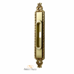 Maniglia Incasso Ovale Porta Scorrevole modello Matera mm.37x225h con Foro Chiave POV-Patinato Oro Vecchio | Salice Paolo