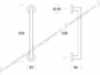 Maniglione Unit Interasse 300 mm.350x64h  CR-Cromo Lucido | Ento - immagine 2