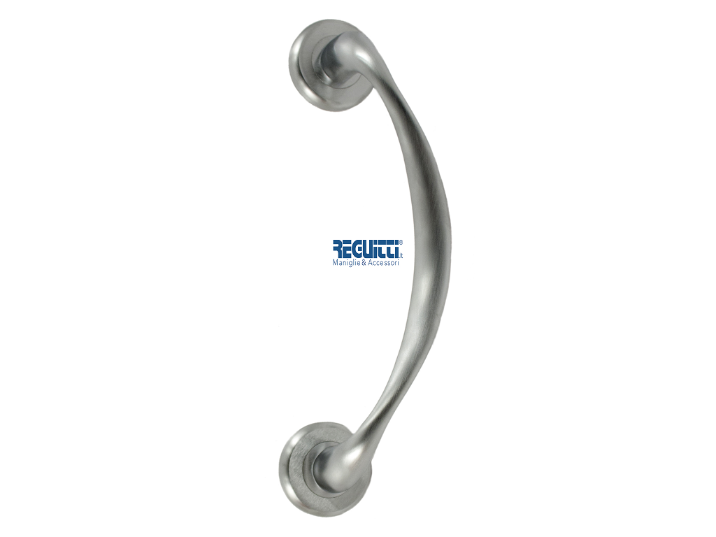 reg320msr46ocsc.png Maniglione SUN20 Spostato Interasse 200 con Rosette mm.245x51h OCS-Cromo Satinato | Reguitti - immagine 1