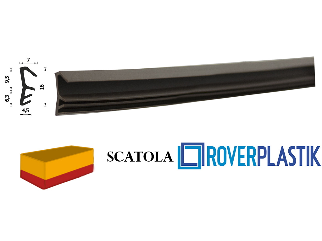 rova100kmarp.png Guarnizione Porte Interne Legno Senza Protezione mm.4,5x16h in Cartone Mt.330 Marrone | Roverplastk - immagine 1