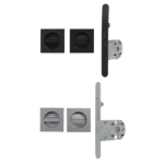 Maniglia Incasso Quadra Porta Scorrevole modello 2950-Z45 d.60x60/48 con Nottolino+Serratura Q8mm E50+Tirante varie finiture | SAB Serrature