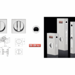 Maniglia Incasso Quadra Porta Scorrevole modello K2300 d.48/55x55 con Nottolino varie finiture | SAB Serrature