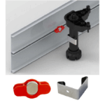 GANCIO MAGNETICO PER ZOCCOLO DA CUCINA modello BLINK ADATTO A PIEDE DIAMETRO mm.28 | SCILM
