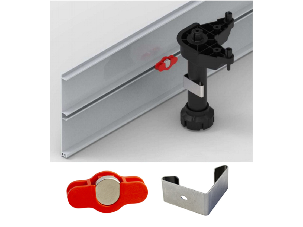 scicfzcc.png GANCIO MAGNETICO PER ZOCCOLO DA CUCINA modello BLINK ADATTO A PIEDE DIAMETRO mm.28 | SCILM - immagine 1
