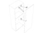 Sistema Anta RotoTraslante Motion-V1 Portata kg.15-50 h1600-2600 Varie Larghezze Grigio   Servetto - immagine 3