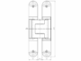 Cerniera Invisibile Serie Tectus Te5403d mm.200x32+32x32h Portata kg.120 Cromo Opaco 124-F1 | Simonswerk - immagine 2