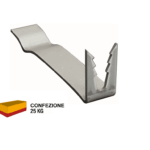Arpione 2 Punte Spessore mm.1,8 Larghezza mm.18 Lunghezza mm.110 Cartone kg.25  Sipa