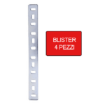Lastrina Diritta Pesante con Asole Zincato in Blister da 4 Pezzi mm.100 | Sipa