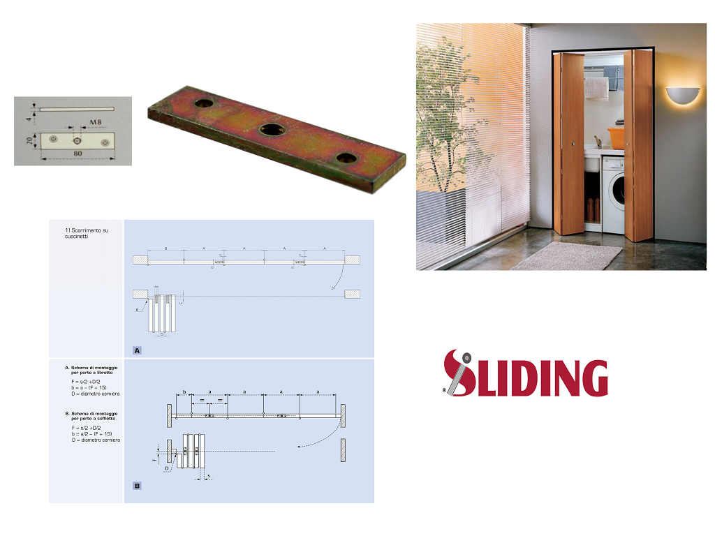 sli10010011c.png Staffa Geco per Soffitto mm.80x20 MA8 | Sliding - immagine 1