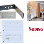 Staffa Geco Angolare per Porte Scorrevoli a Libretto MA8 da 80x80x20 mm. | Sliding