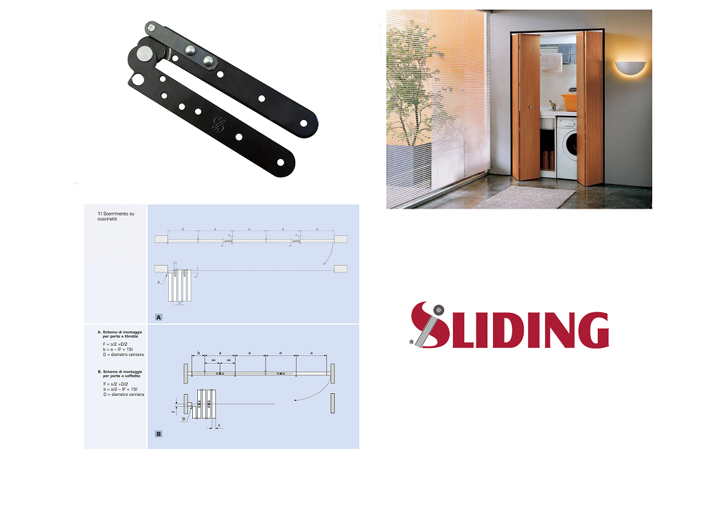 sli1002004.png Cerniera Sirio A Filo Per Porta A Libro Senza Bugne Con Fermo | Sliding - immagine 1