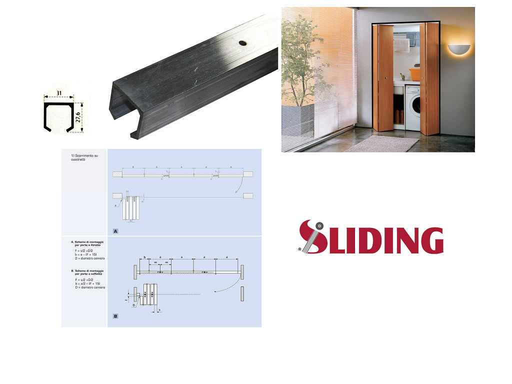 sli1008001gc.png Profilo Geco 80 Alluminio Con Fori mm.31x27,6 Portata Kg.40 cm.300 | Sliding - immagine 1