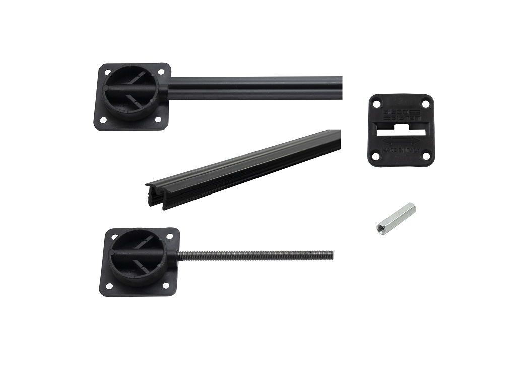 ssl0016.png Raddrizza Ante con Profilo Copertura in Plastica Nero mm.2240 Sisco Sistem - immagine 1