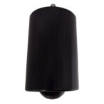 Piedino ABS Tondo per Letto mm.75x120h Filettato MA10x30 Portata kg.150 Nero con Ruota  Stampmatic
