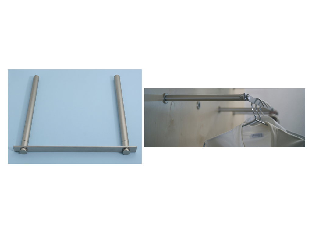 tahsbp185.png Supporto a Parete per Piastra Appenderia mm.288 NKS - Nichel Satinato | Tahuma - immagine 1