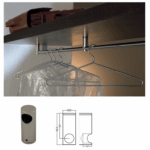Supporto Soffitto per Tubi Ø18 Cieco NKS - Nichel Satinato | Tahuma