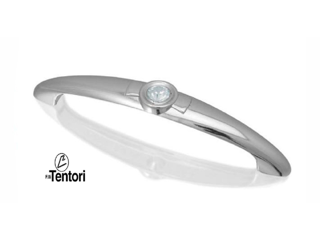 tenm1606acrlswac.png MANIGLIETTA MOBILE INTERASSE 64/96 ORFEA CON SWAROVSKI+CROMO LUCIDO prodotta da TENTORI - immagine 1