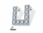 MANIGLIETTA MOBILE INTERASSE 32 DA 50x50x22 mm. CON PIETRE SWAROVSKI prodotta da TENTORI