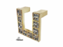 MANIGLIETTA MOBILE INTERASSE 32 DA 50x50x22 mm. CON PIETRE SWAROVSKI prodotta da TENTORI - immagine 2