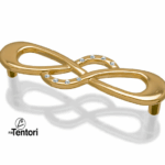 MANIGLIETTA MOBILE INTERASSE 128 mm.135x25h CRISTALLI SWAROVSKI VARIE FINITURE