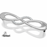 Maniglietta Mobile Interasse 96 mm.104x25h Cristalli+Cromo Lucido   Tentori