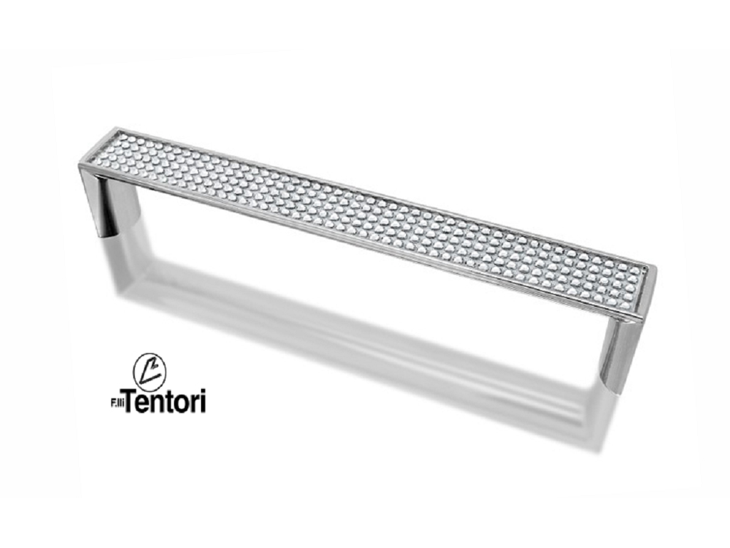 tenm1880b128crlswac.png MANIGLIETTA MOBILE INTERASSE 160 DA 168x20x30 mm. CON PIETRE SWAROVSKI prodotta da TENTORI - immagine 1