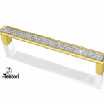 MANIGLIETTA MOBILE INTERASSE 96 DA 113x13x21 mm. CON PIETRE SWAROVSKI prodotta da TENTORI