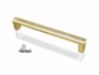 MANIGLIETTA MOBILE INTERASSE 128 mm. DA 135x14x21 mm. CON PIETRE SWAROVSKI prodotta da TENTORI - immagine 2