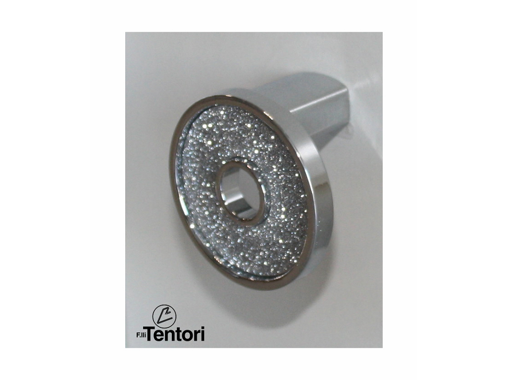 tenp290633crlsilverc.png Pomolino Mobile P290633 d.33/15x22h Scintille Argento+Cromo Lucido Tentori - immagine 1