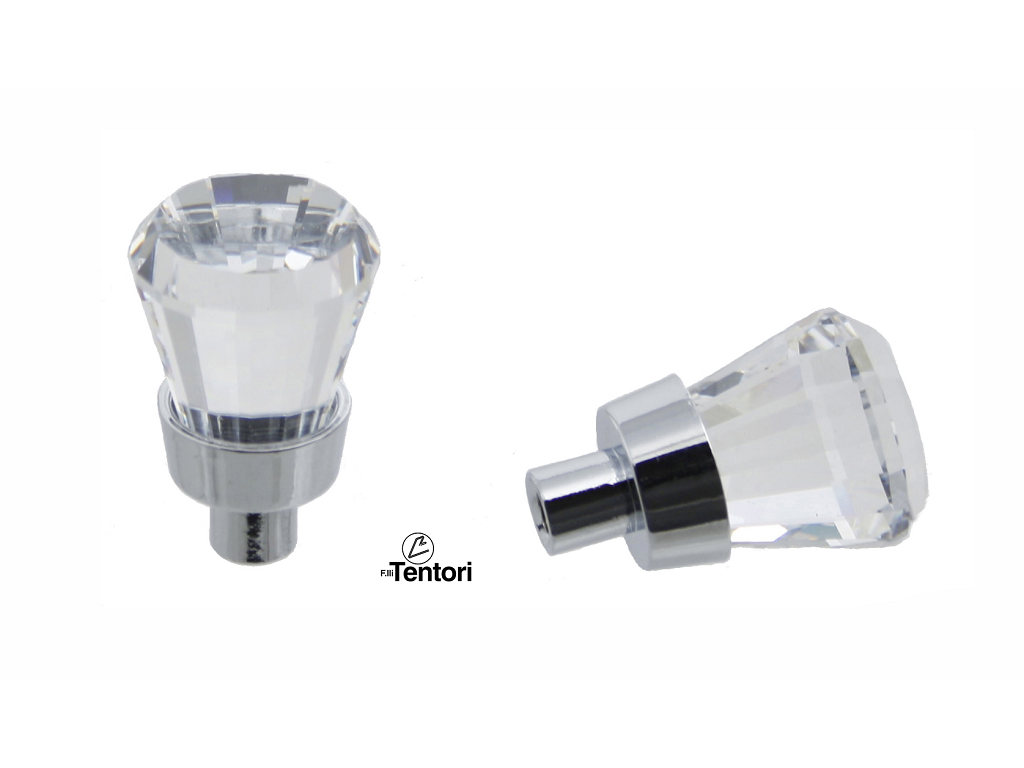 tenp898825crlc.png Pomolino Mobile Ikaria d.20/15x20h Cristallo Swarovski+Cromo Lucido Tentori - immagine 1
