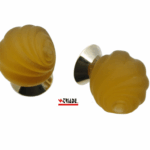 Pomolino Mobile Vetro Murano Musa d.25x28h Dorato-Ambra/Satinato    Triade