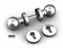 Pomoli Girevoli Sfera d.50x60h Rosetta Tonda d.50x10h AISI304 Inox Lucido | Reguitti Inox - immagine 2