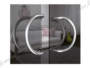 Maniglione 3C d.25 Interasse 220 mm.250x50h con Rosette AISI304 Inox Lucido PVD | Reguitti - immagine 2