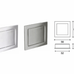 MANIGLIA INCASSO INTERASSE 46 mm.53x53 SPORTELLO MOLLA VARIE FINITURE prodotto da CONFALONIERI