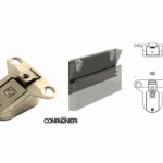 Cerniera Supplementare per Kit Touch Barra mm.48x43x17 Nichel Lucido | Confalonieri