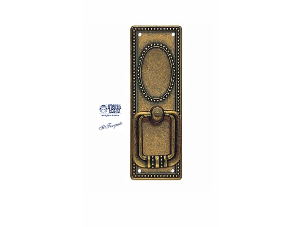 utszm173vgc.png Maniglietta Mobile MA4 Con Pendente Liberty Verticale mm.32x96h Oro Antico | Utensil Legno - immagine 1
