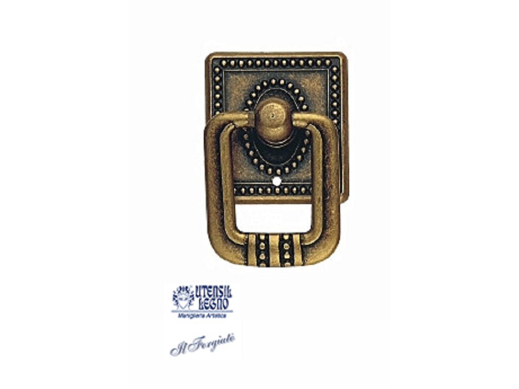 utszm183gc.png Maniglietta Mobile MA4 Con Pendente mm.30x32h Oro Antico U28 | Utensil Legno - immagine 1