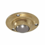 ROTELLA OCCHIO BUE PIASTRA TONDA CON SFERA ACCIAIO DIAMETRO 25-40 mm. OTTONATO prodotto da VULCANIA