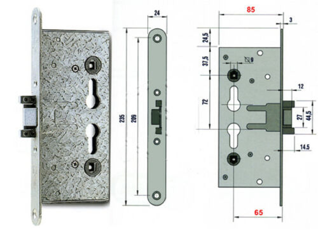 yalpn9000365000000.png Serratura Infilare Foro Yale per Cilindro Europeo Bordo Tondo Frontale 24 Tagliafuoco Reversibile Dispositivo Antipanico Enrata 65 | Yale - immagine 1