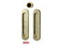 Maniglia Incasso Ovale Porta Scorrevole modello Scivola F d.35x150 Senza Foro Chiave varie finiture | AGB