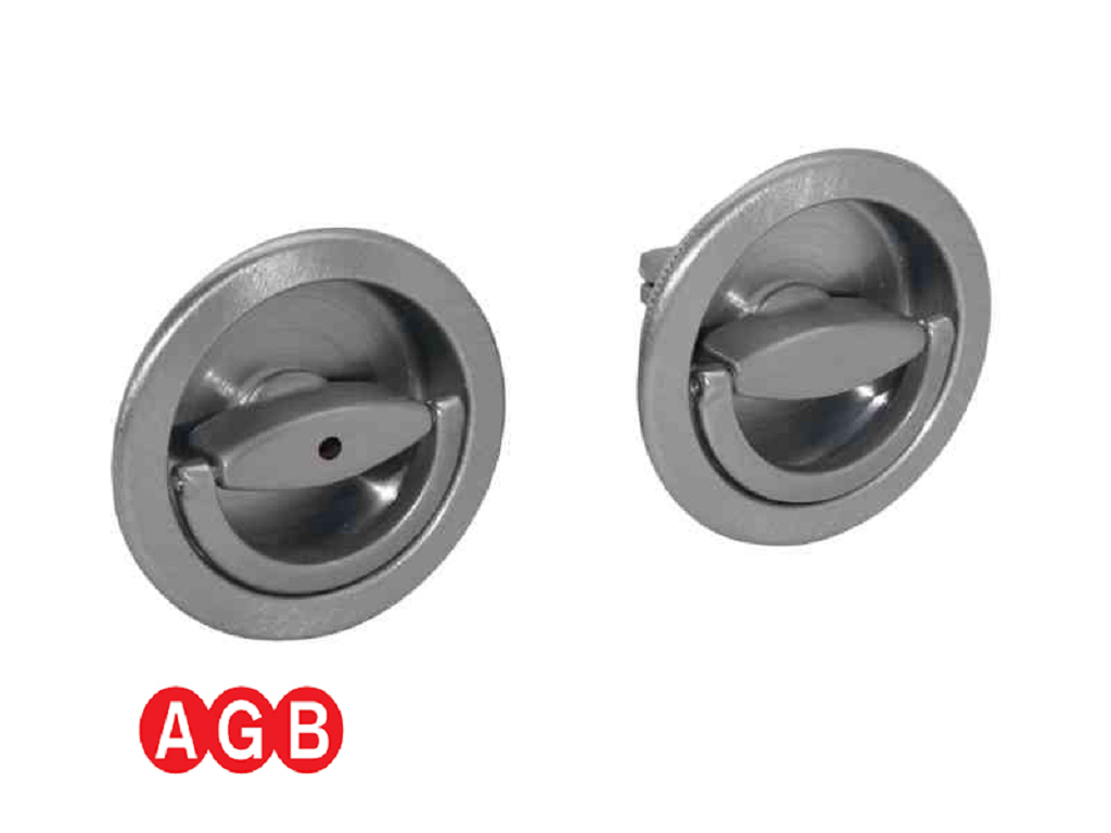 agbb029010032.png Maniglia Incasso Tonda Porta Libro modello Duetto d.60/48 con Doppio Anello Attivo-Aattivo varie finiture | AGB - immagine 1