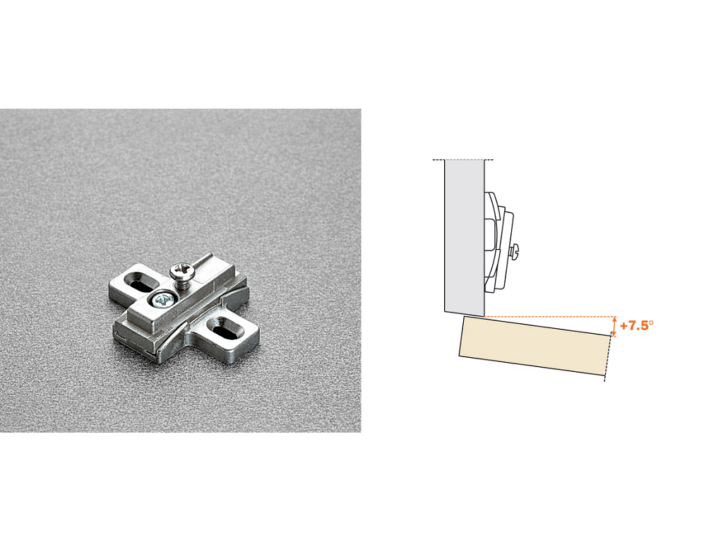 arsb2v3bw9r.png Basetta Croce Zama Inclinabile mm.28x32 h=7,5-7,5° | Arturo Salice - immagine 1